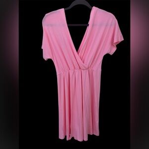 NWT Coolmee Pink V-Neck knee legnth medium dress